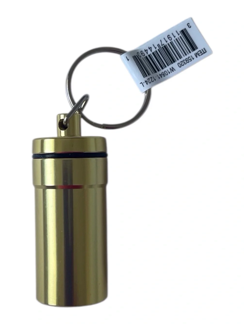 Brand New w/ Label Walgreens Gold Tone Peel Container Keychain, H-2 in. B1